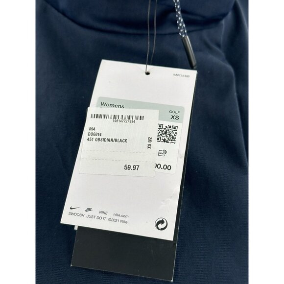 NWT Nike Women's Obsidian Black Repel Vest Zipper Snap Pockets Athleisure XS - Picture 2 of 9